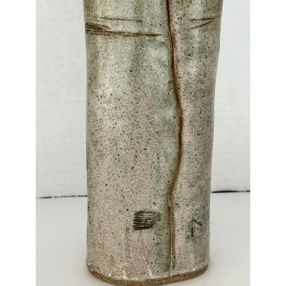 Thomas Reece Signed Art Pottery Stoneware Vase 12 1/2
